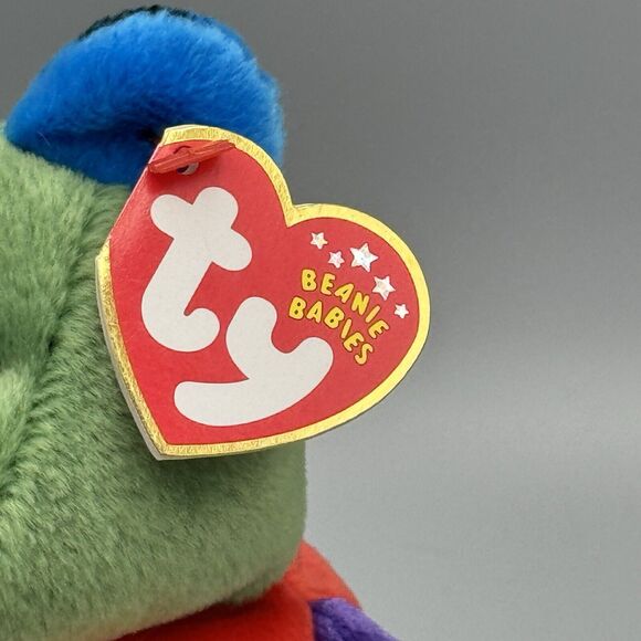 Vintage Ty Frankenteddy Plush Beanie Baby Halloween 9" Stuffed Animal Bear 2001 - Picture 2 of 8